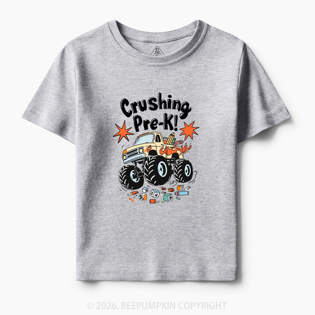 Crushing PreK Monster Truck Toddler&Kid's Tees