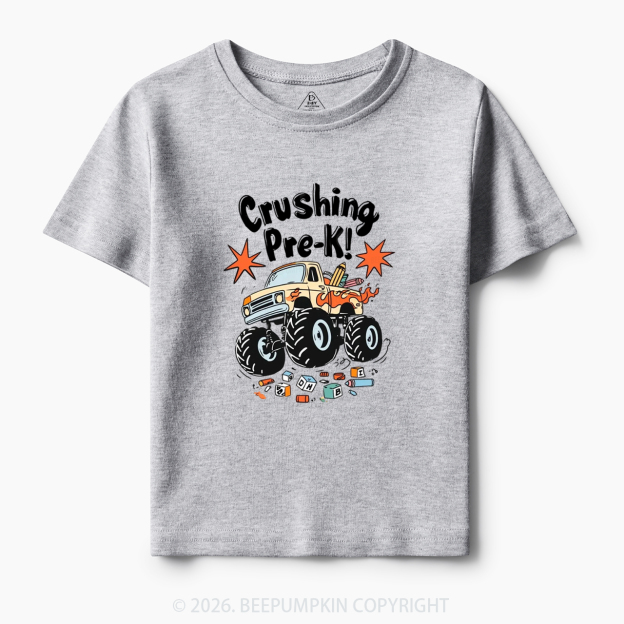 Crushing PreK Monster Truck Toddler&Kid's Tees