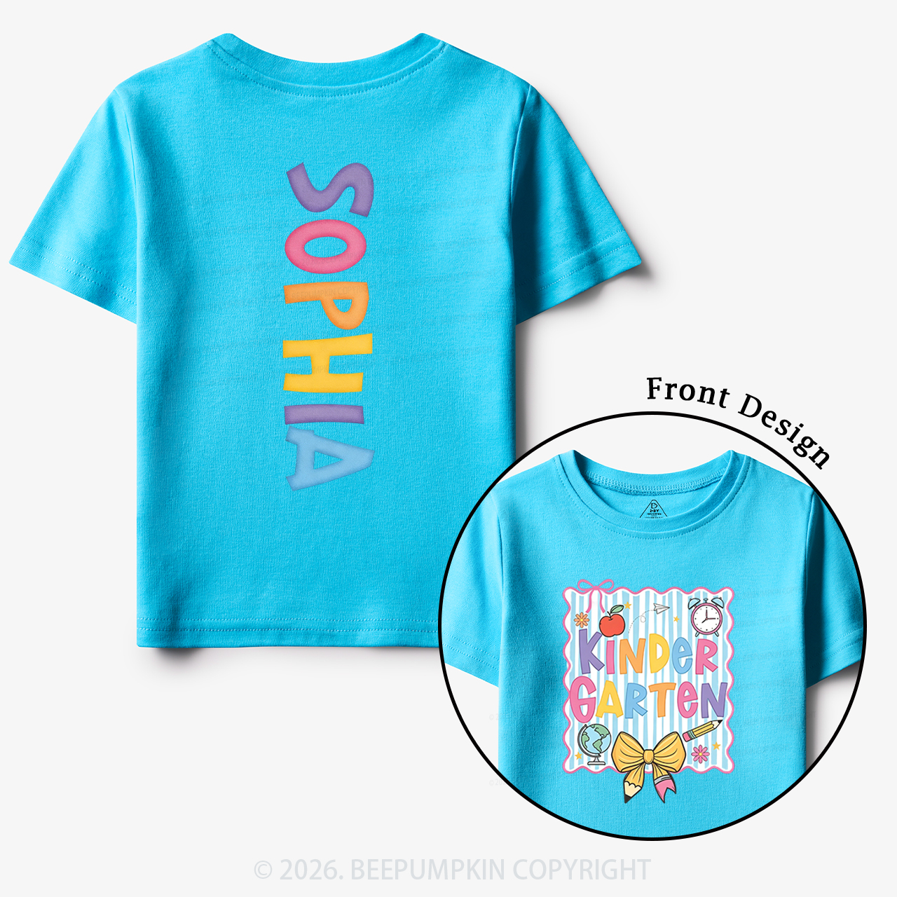 Personalized Cute Preschool to Fifth Grade Toddler&Kid's Tees