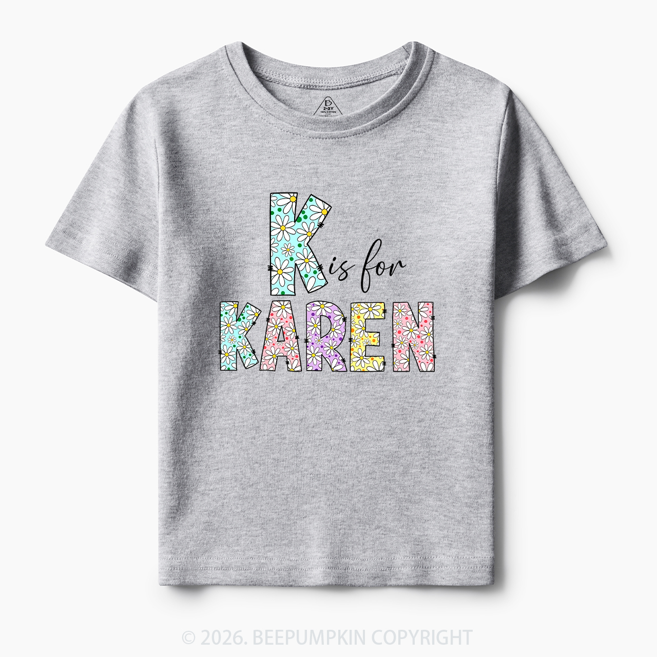 Personalized Daisy Letters Name Toddler&Kid's Tees