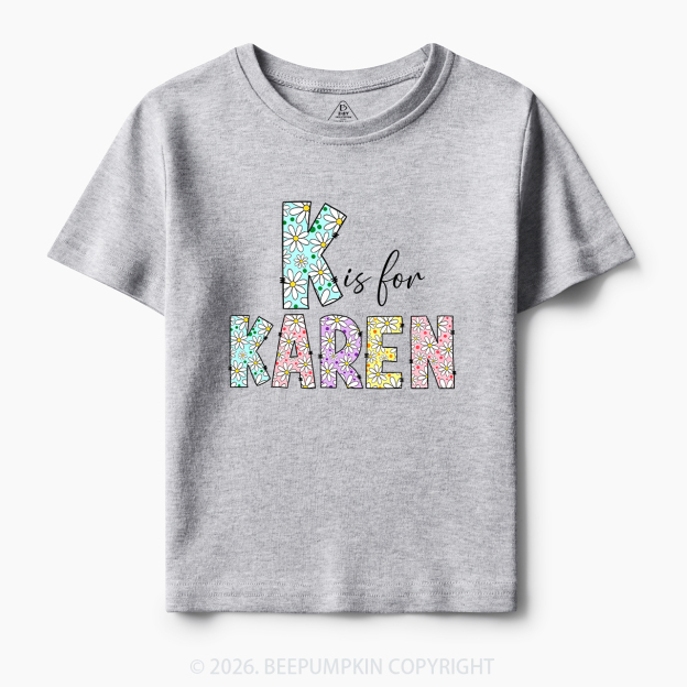 Personalized Daisy Letters Name Toddler&Kid's Tees