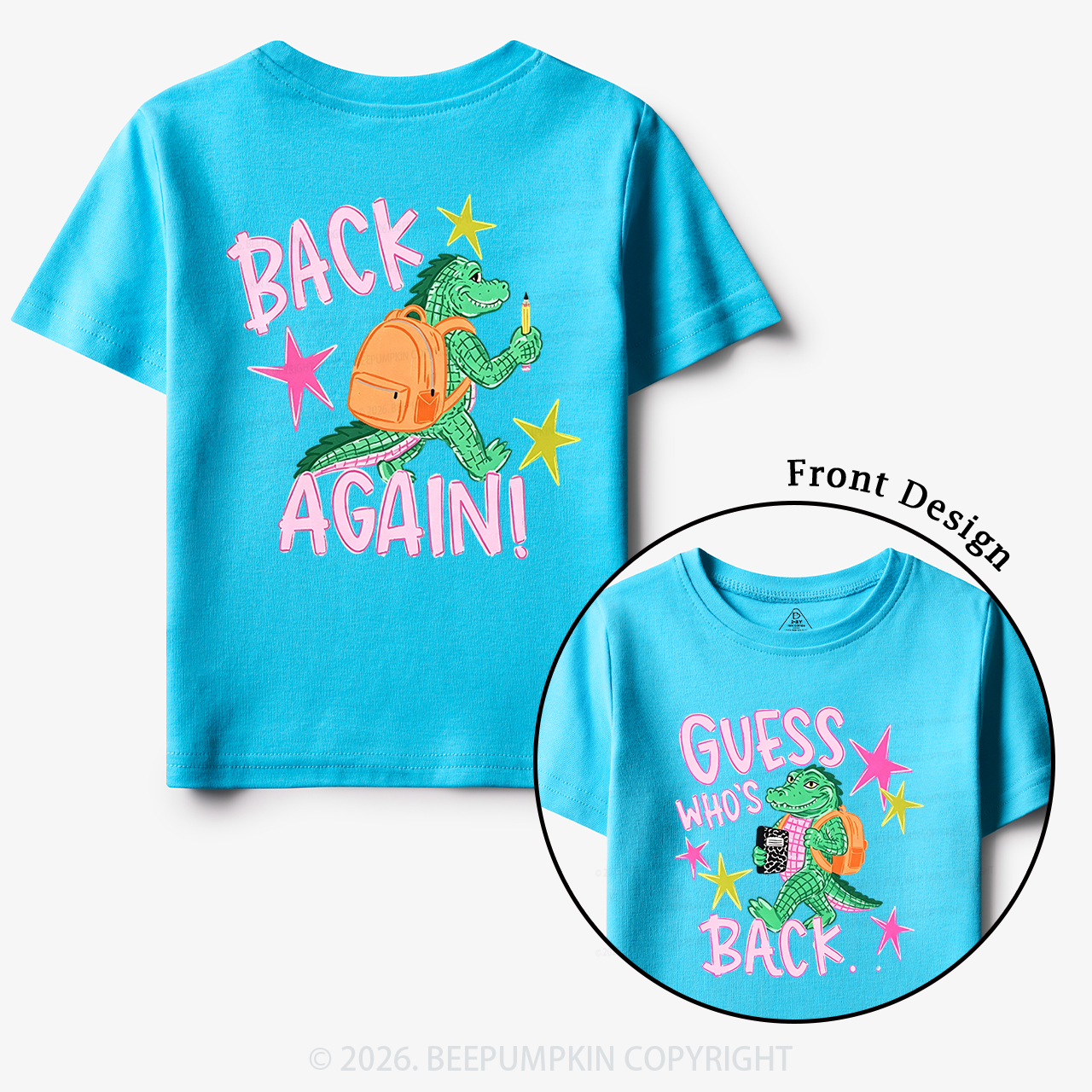 Guess Who's Back Funny Gator Back To School Toddler&Kid's Tees