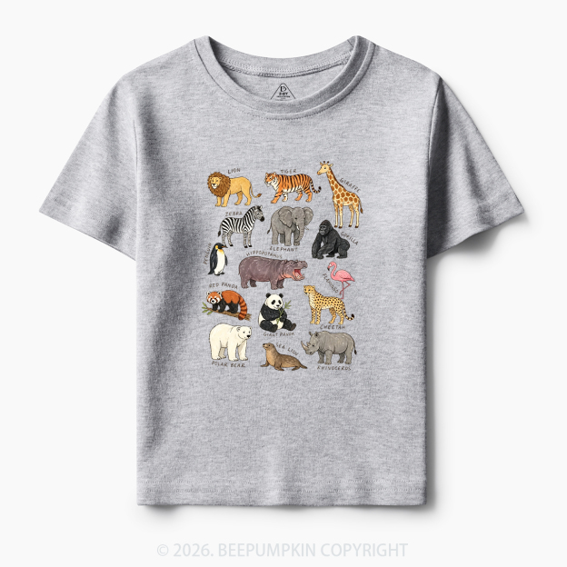 Zoo Animals Toddler&Kid's Tees