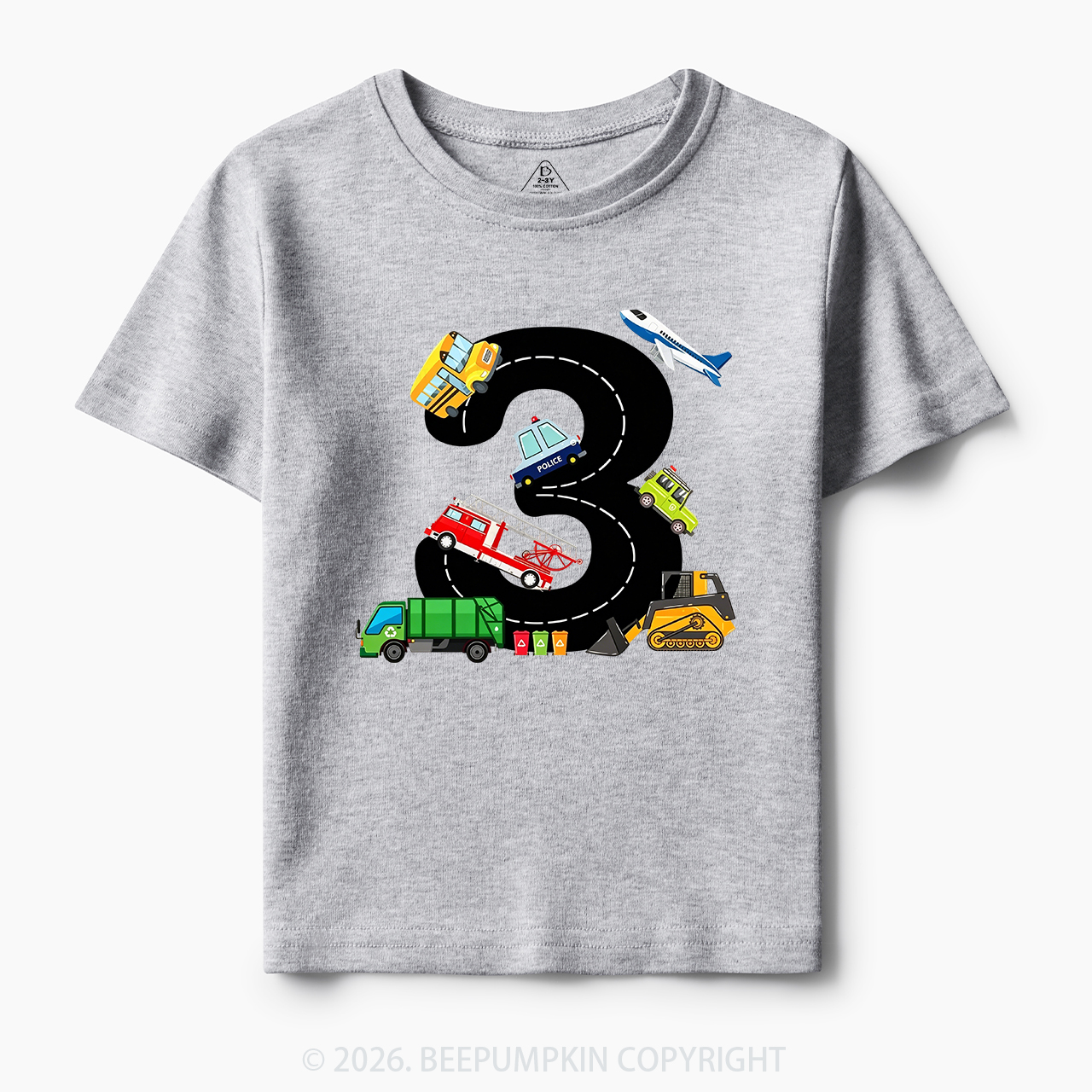 Personalized Transportation Helper Vehicles Birthday Toddler&Kid's Tees