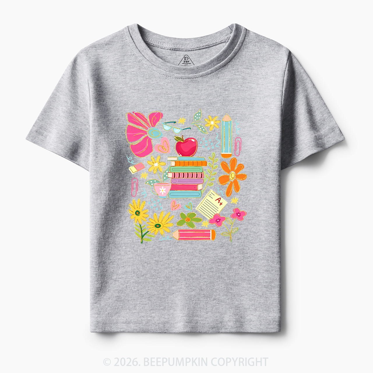 Cute Books Botanical Back to School Toddler&Kid's Tees