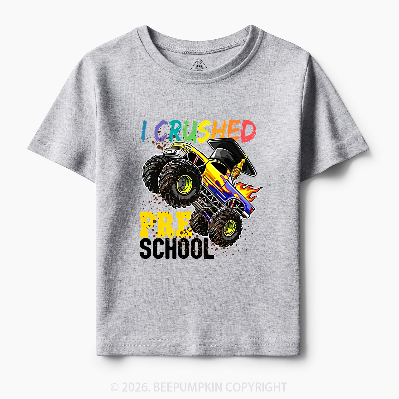 I Crushed Preschool Monster Truck Toddler&Kid's Tees