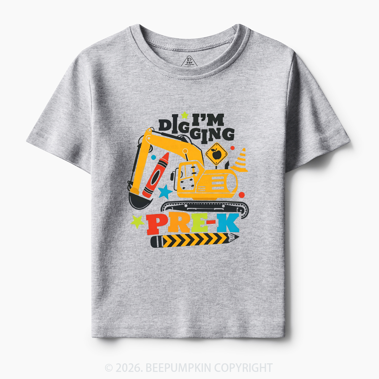 Excavator I'm Digging Pre-K Toddler&Kid's Tees