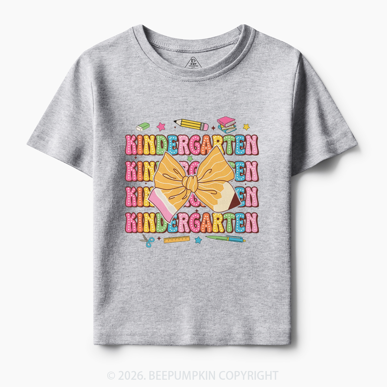 Kindergarten Pencil Coquette Bow Back To School Toddler&Kid's Tees