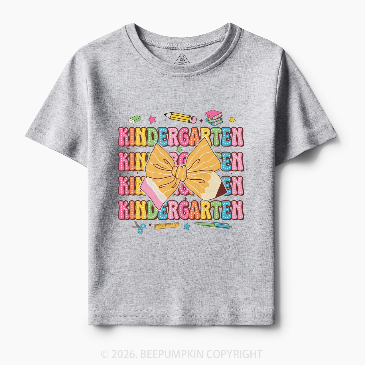 Kindergarten Pencil Coquette Bow Back To School Toddler&Kid's Tees