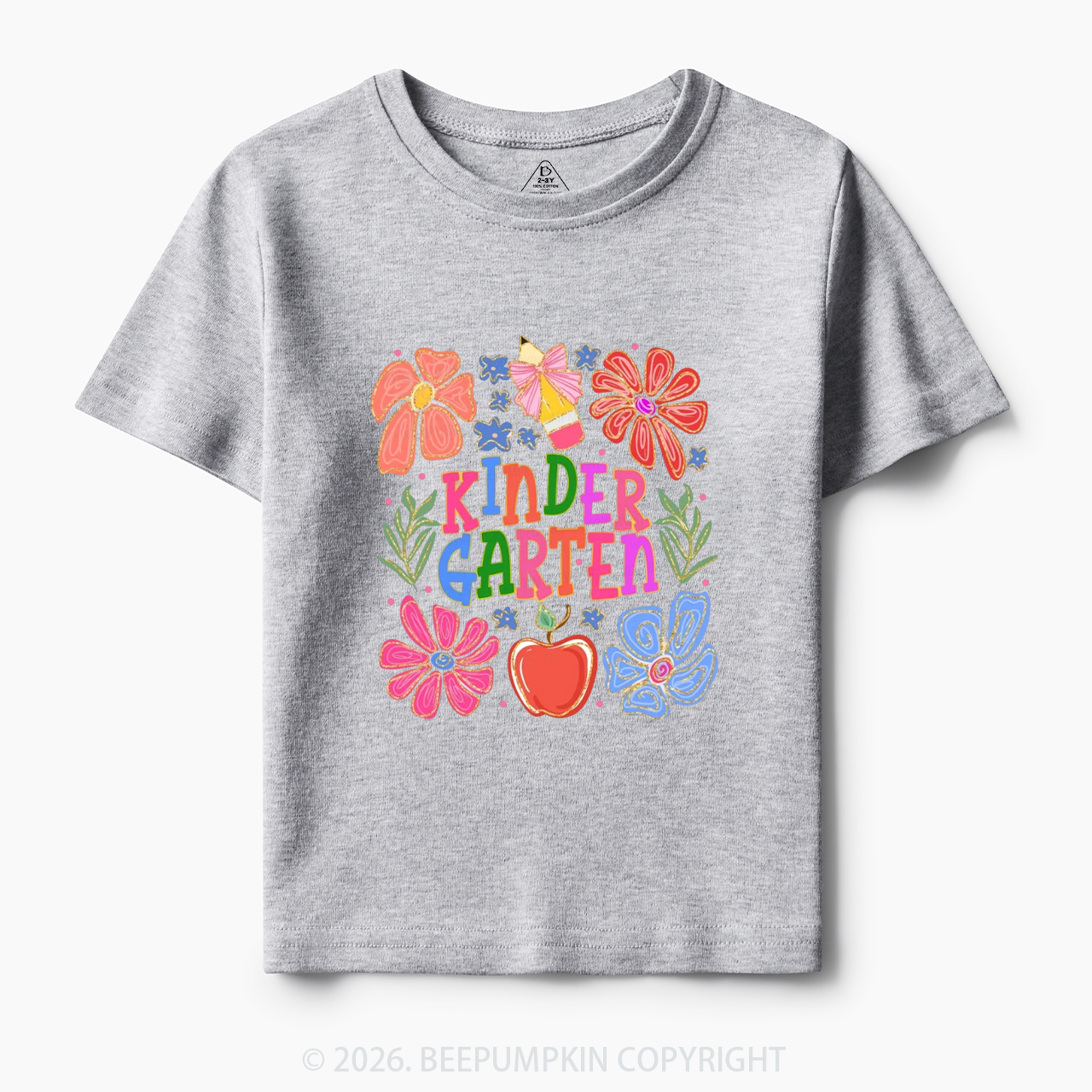Personalized Kindergarten Colorful Floral Toddler&Kid's Tees