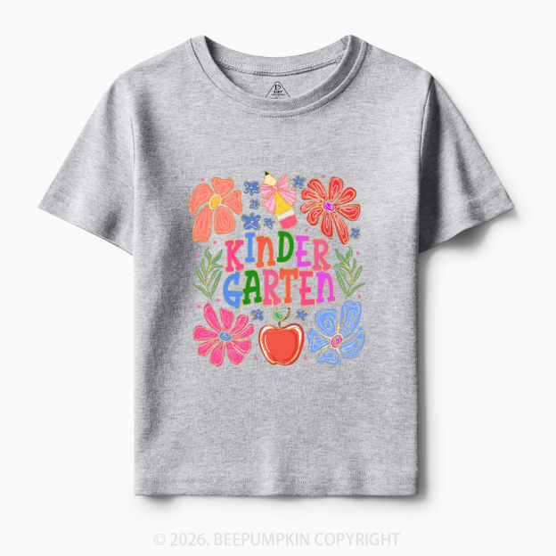Personalized Kindergarten Colorful Floral Toddler&Kid's Tees