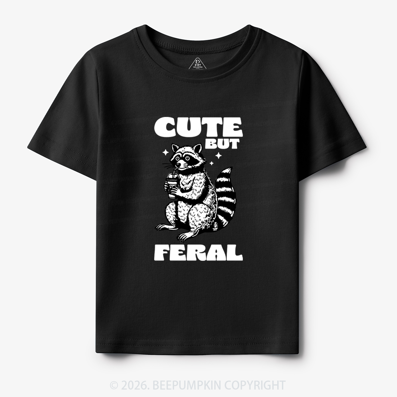 Cute But Feral Toddler&Kid's Tees Beepumpkin 7