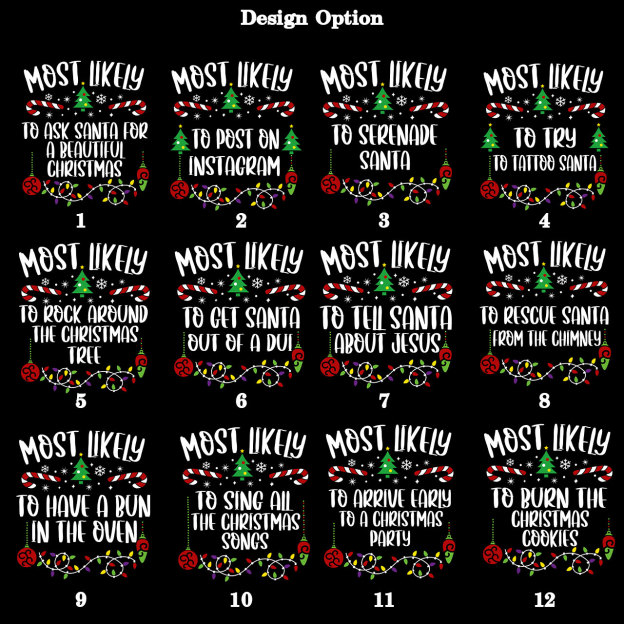 47 Quotes Funny Most Likely To Christmas Family Matching Shirts
