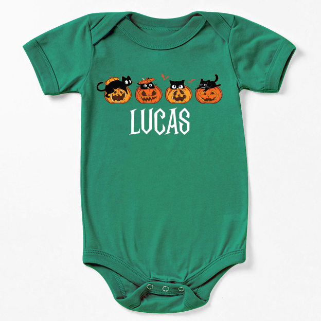 Personalized Halloween Pumpkin Bodysuit For Baby