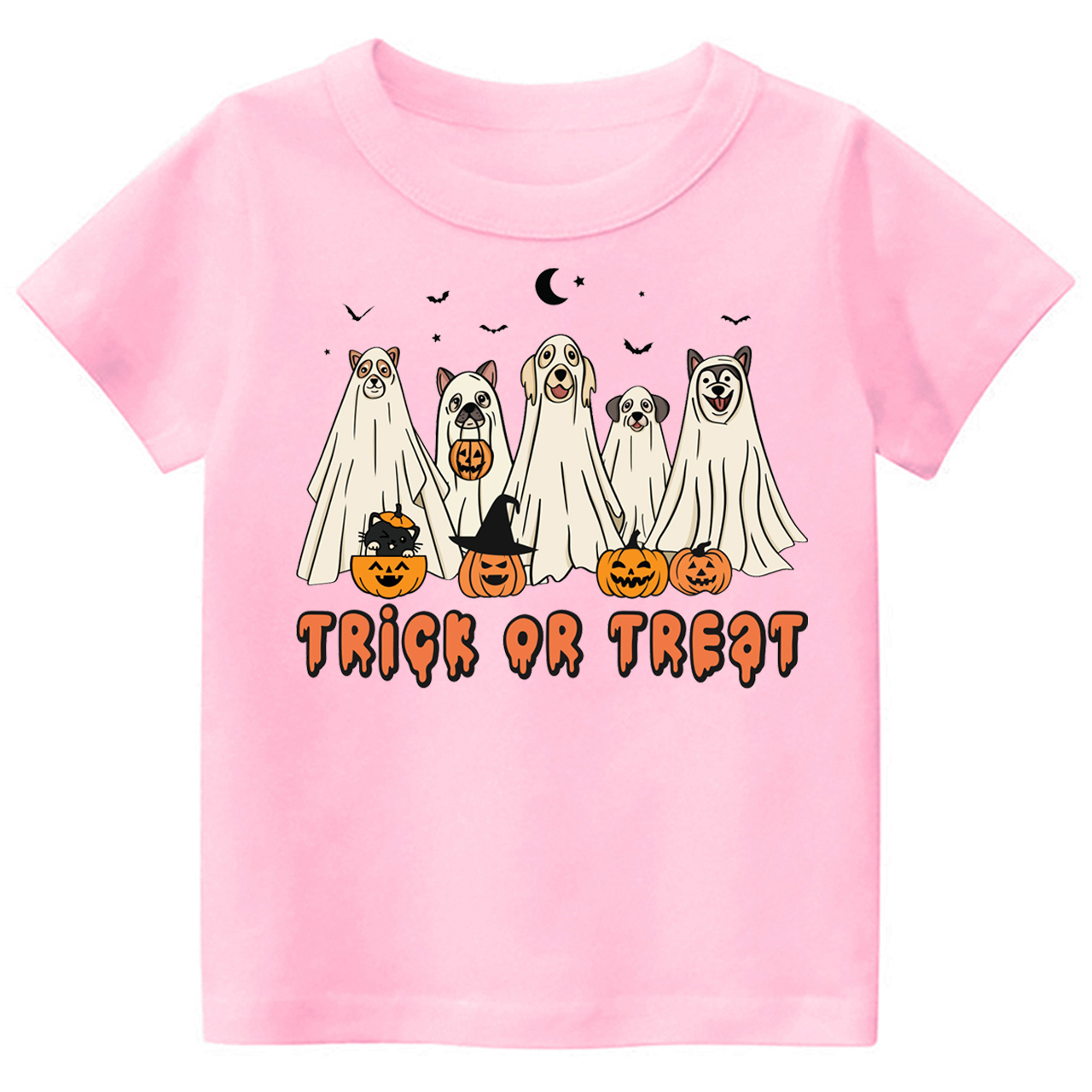 Dogs Trick Or Treat Halloween Kids Shirt 