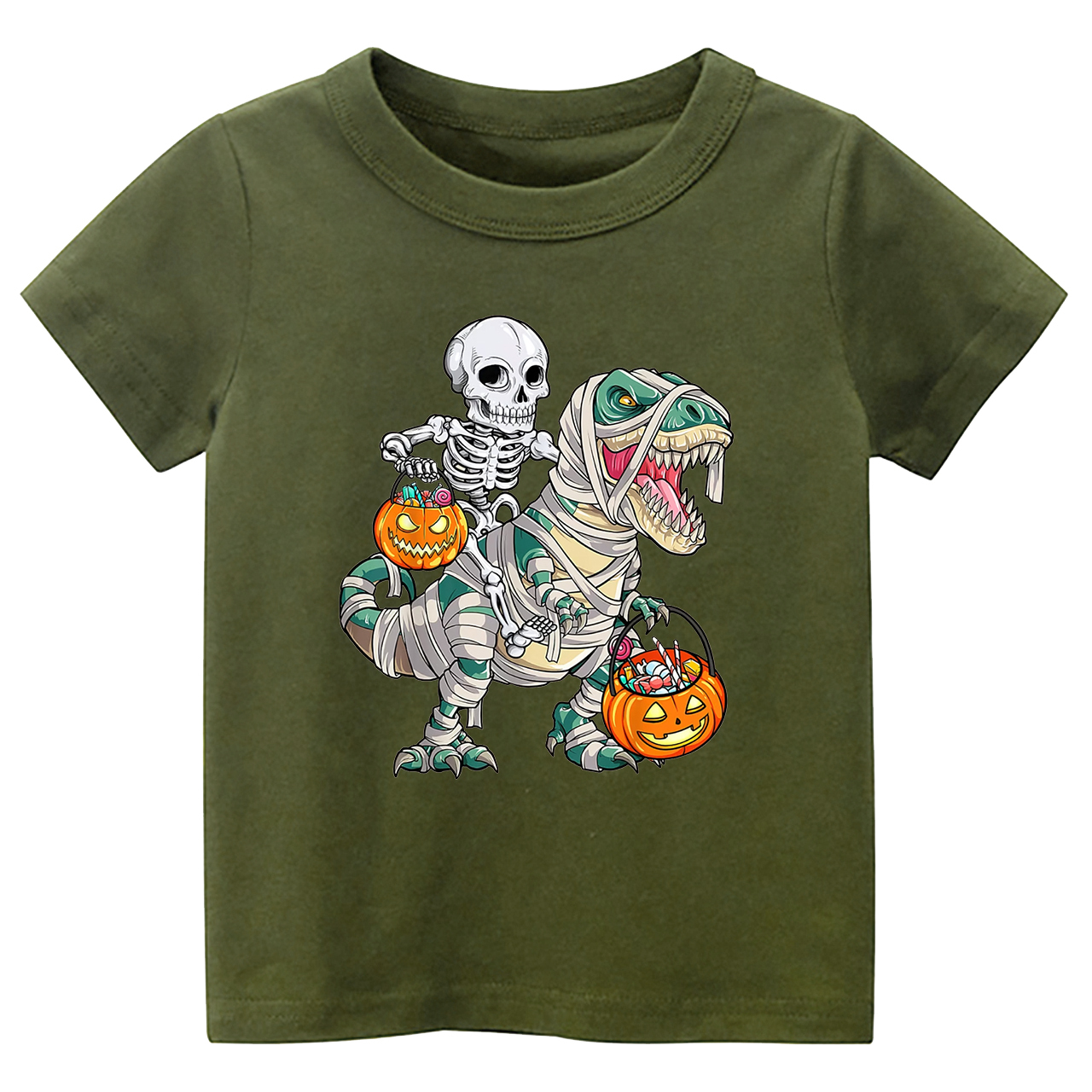 Spooky Saurus Dinosaur Halloween Kids Shirt 