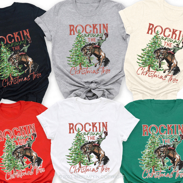Rocking Around The Christmas Tree Family Matching Shirts
