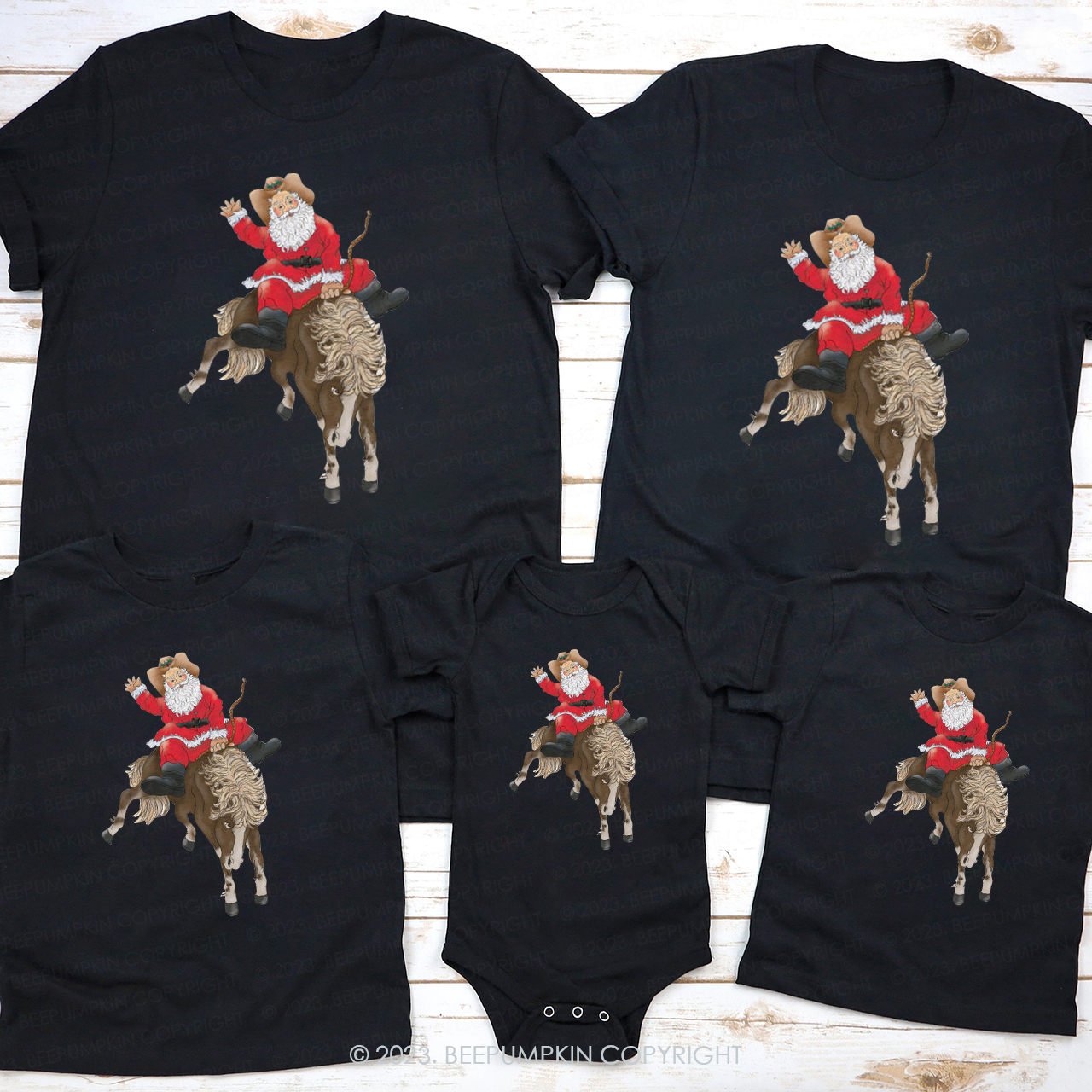 Kids Cowboy Christmas Family Matching Shirts