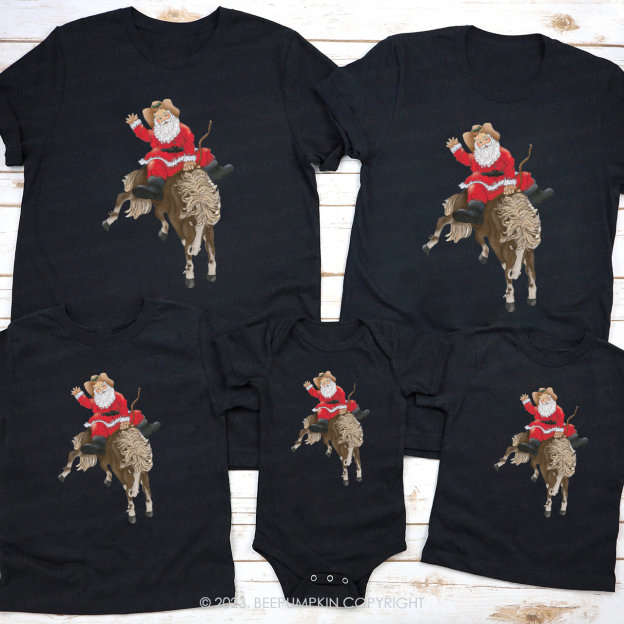 Kids Cowboy Christmas Family Matching Shirts