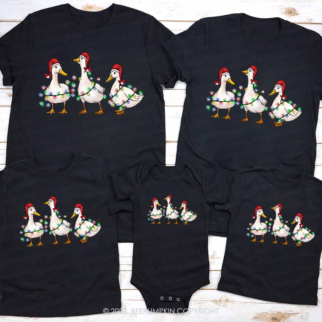 Christmas Ducks Farm Lover Matching Family Shirts Beepumpkin