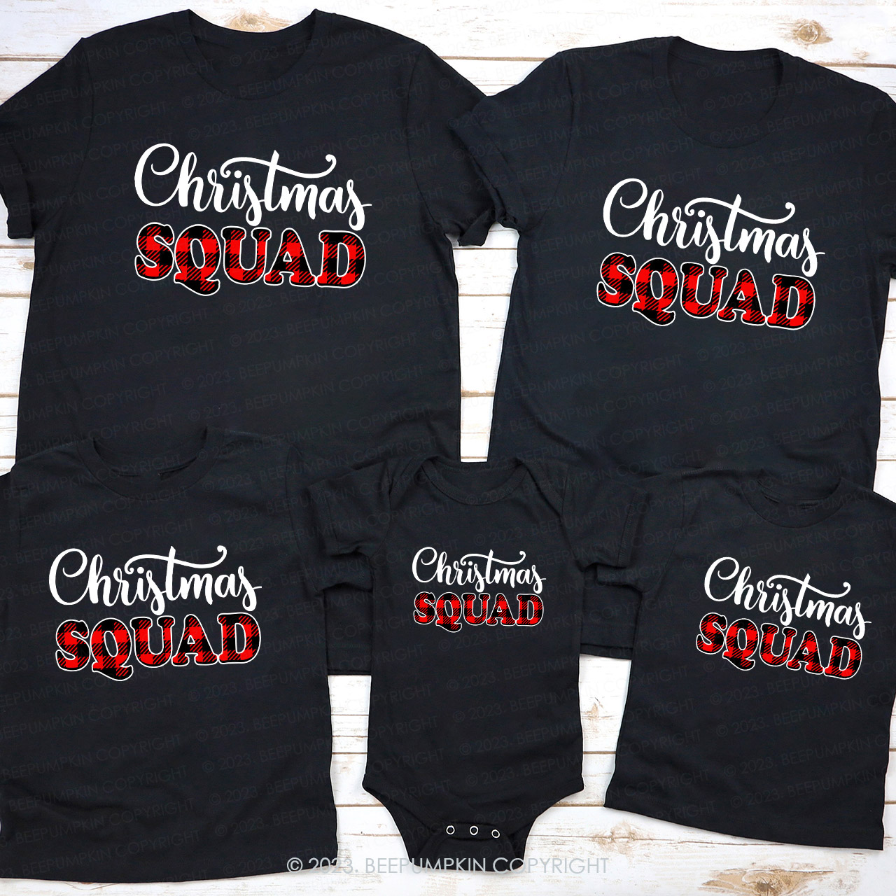 Christmas Squad Family Matching Shirts Beepumpkin