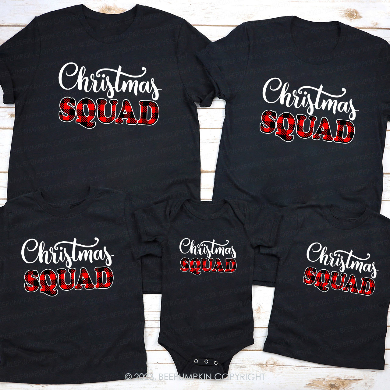 Christmas Squad Family Matching Shirts Beepumpkin