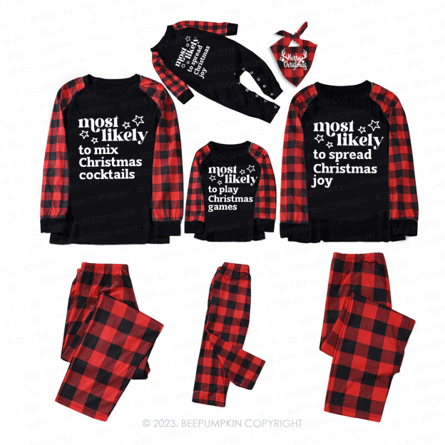 Family Matching Christmas Pajamas - Most Likely To Pajamas Beepumpkin