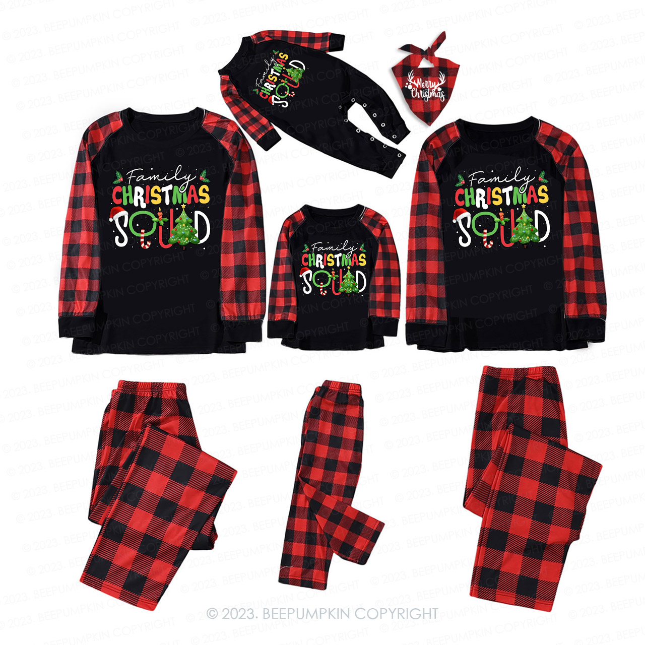 Christmas Family Squad Holiday Matching Pajamas Beepumpkin