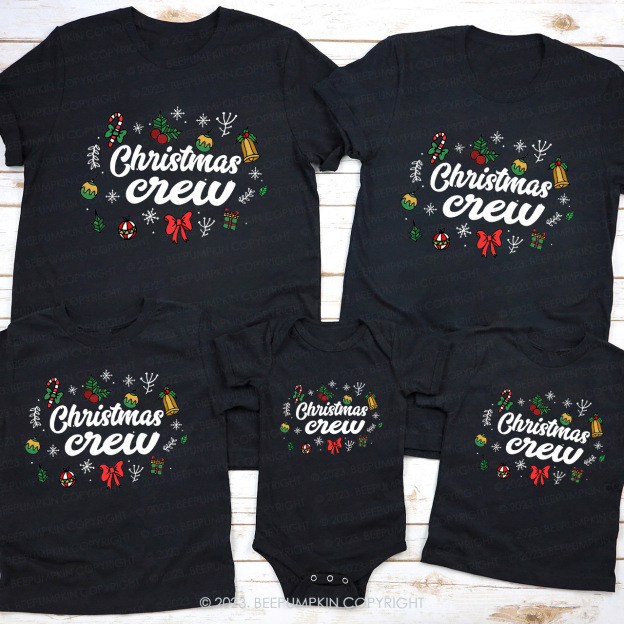Christmas Crew Holiday Matching Shirts Beepumpkin