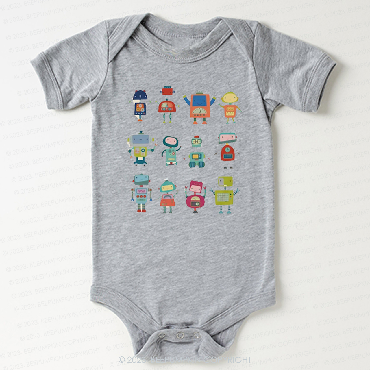 Fun Robot Crew Bodysuit For Baby