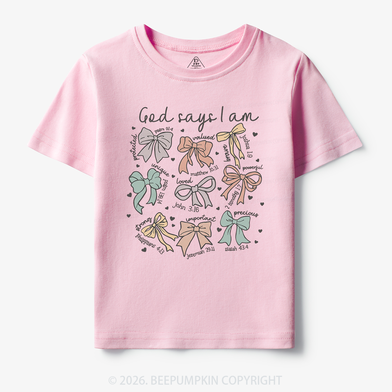 Jesus Gifts God Says I Am Girl Toddler&Kid's Tees