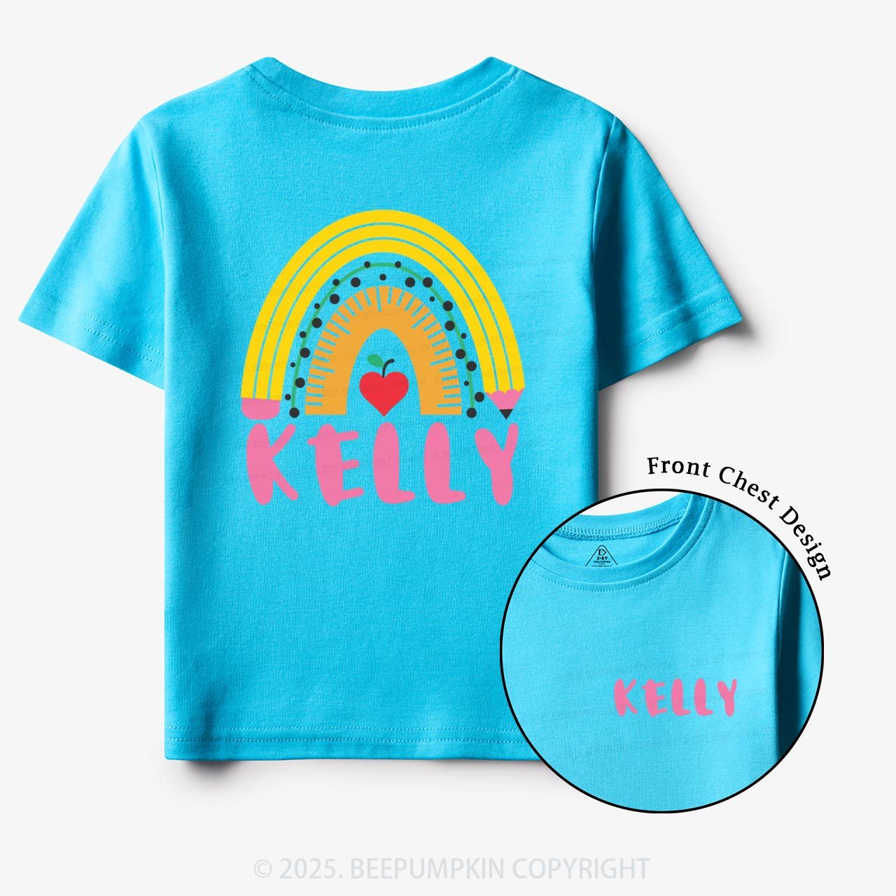Personalized Pencil Rainbow Toddler&Kid's Tees Beepumpkin