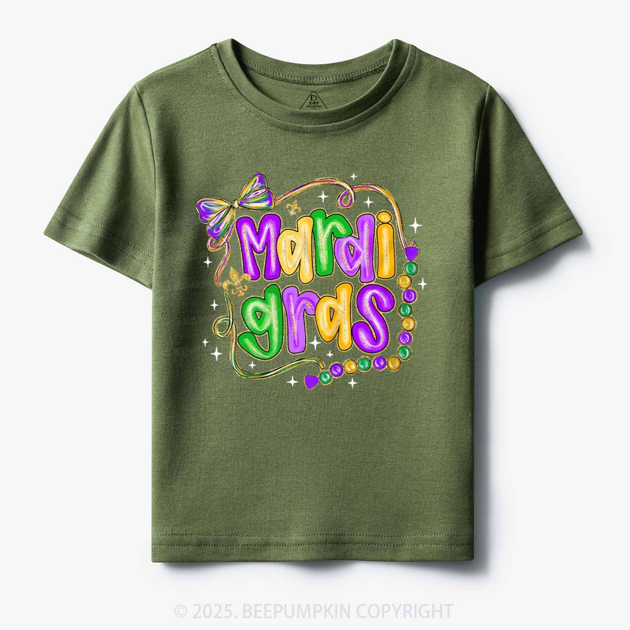 Brushstroke Mardi Gras Toddler&Kid's Tees Beepumpkin
