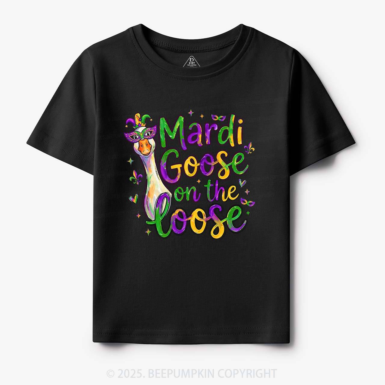 Mardi Gras Goose Toddler&Kid's Tees Beepumpkin