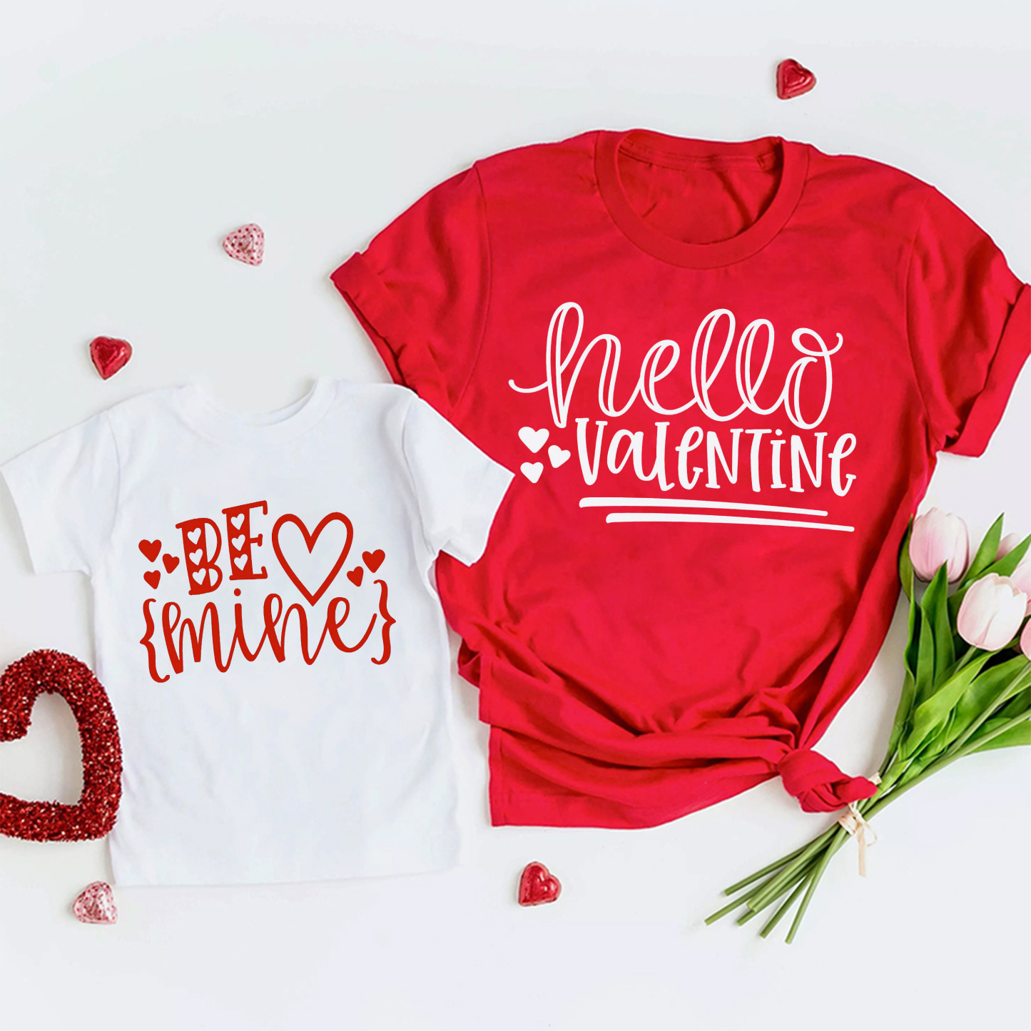 Hello Valentine Mom&Me Shirt