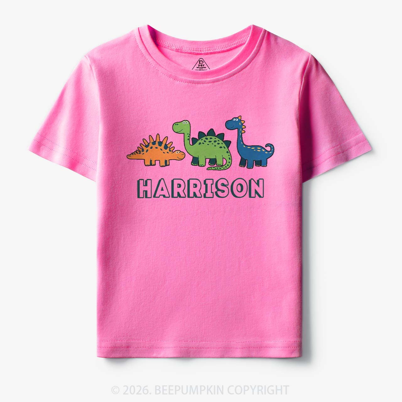 Personalized Cute Dinosaur Name Toddler&Kid's Tees