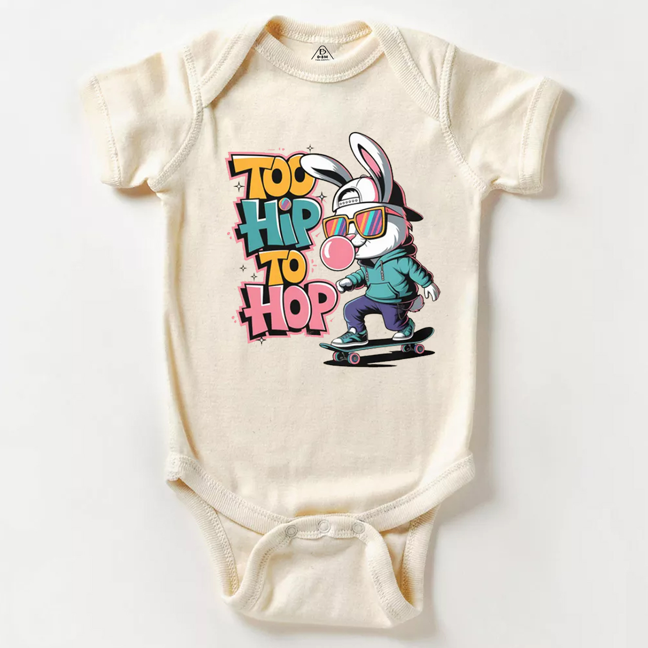Skateboarding Bunny Bodysuit Beepumpkin