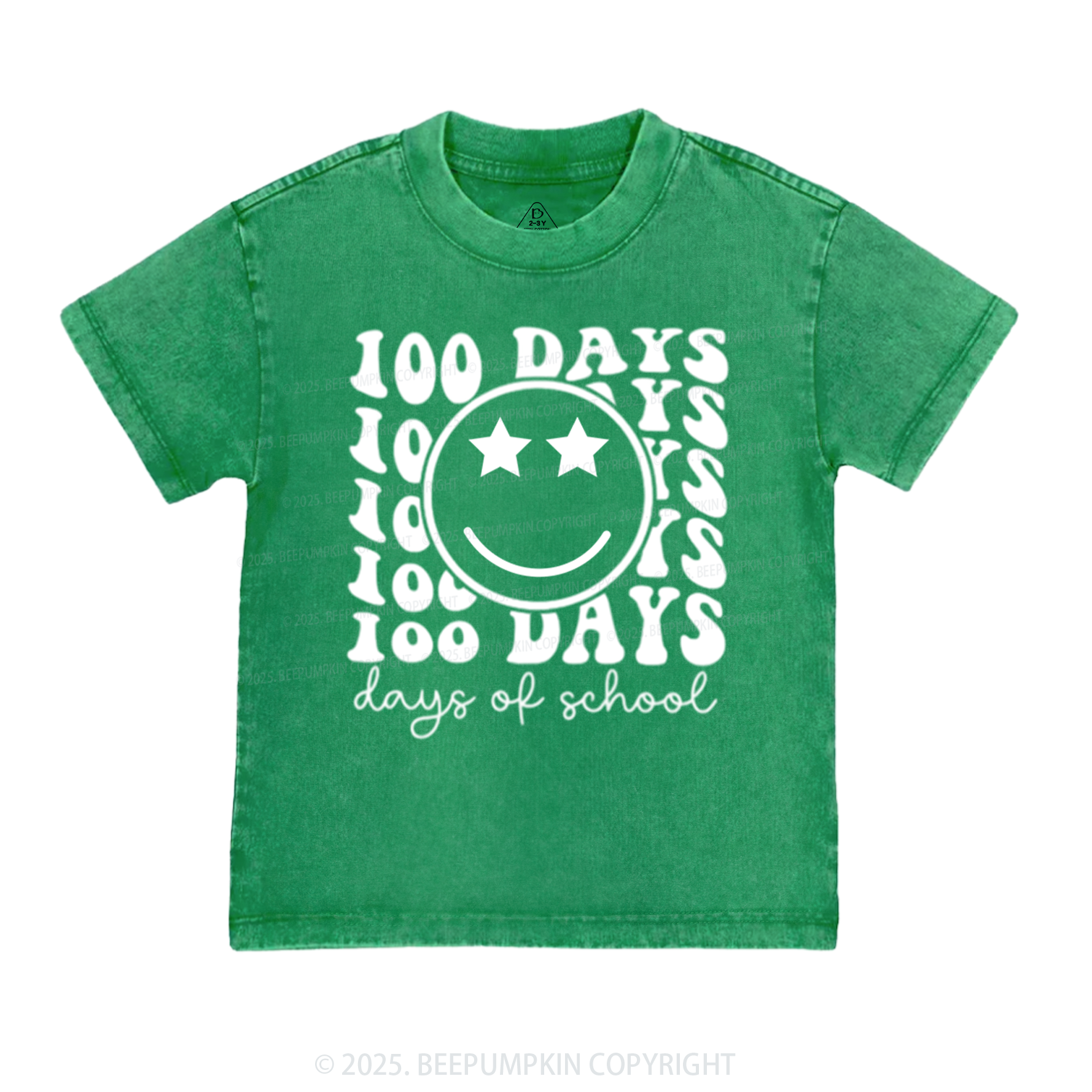 100 Days Of School Toddler&Kids Washed Tees