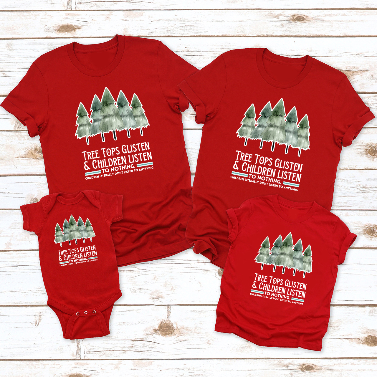 Three Tops Glisten Christmas Family Matching Shirt