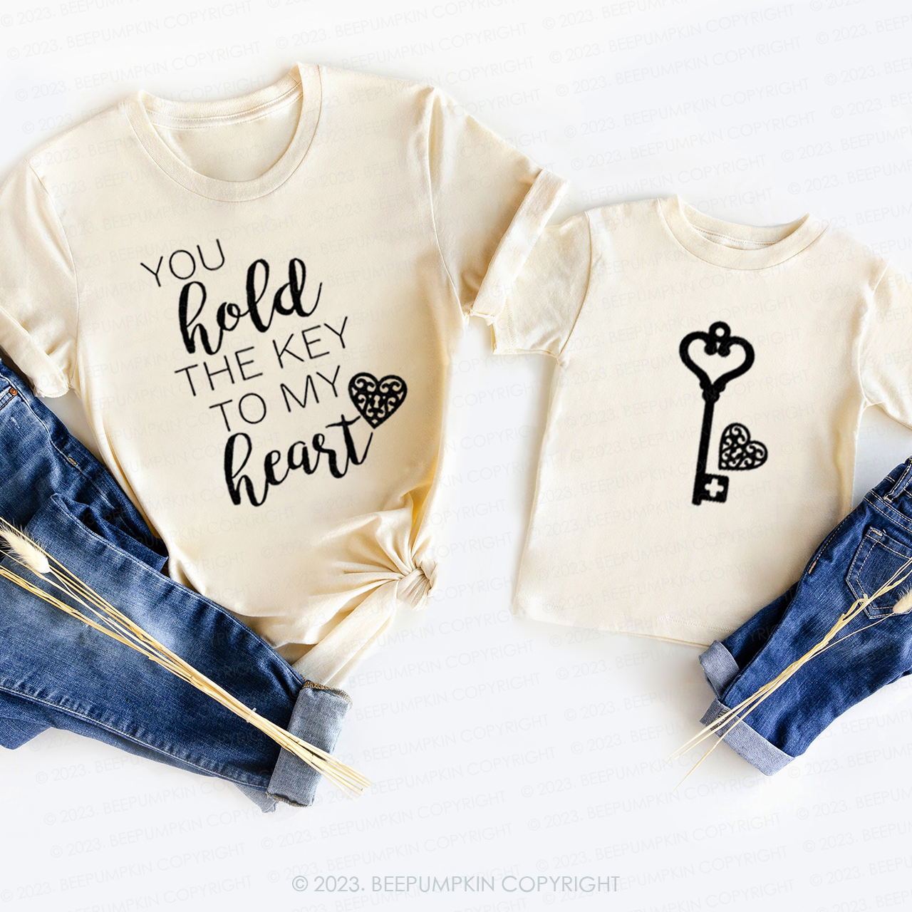 You Hold The Key To My Heart Matching T-Shirts For Mom&Me
