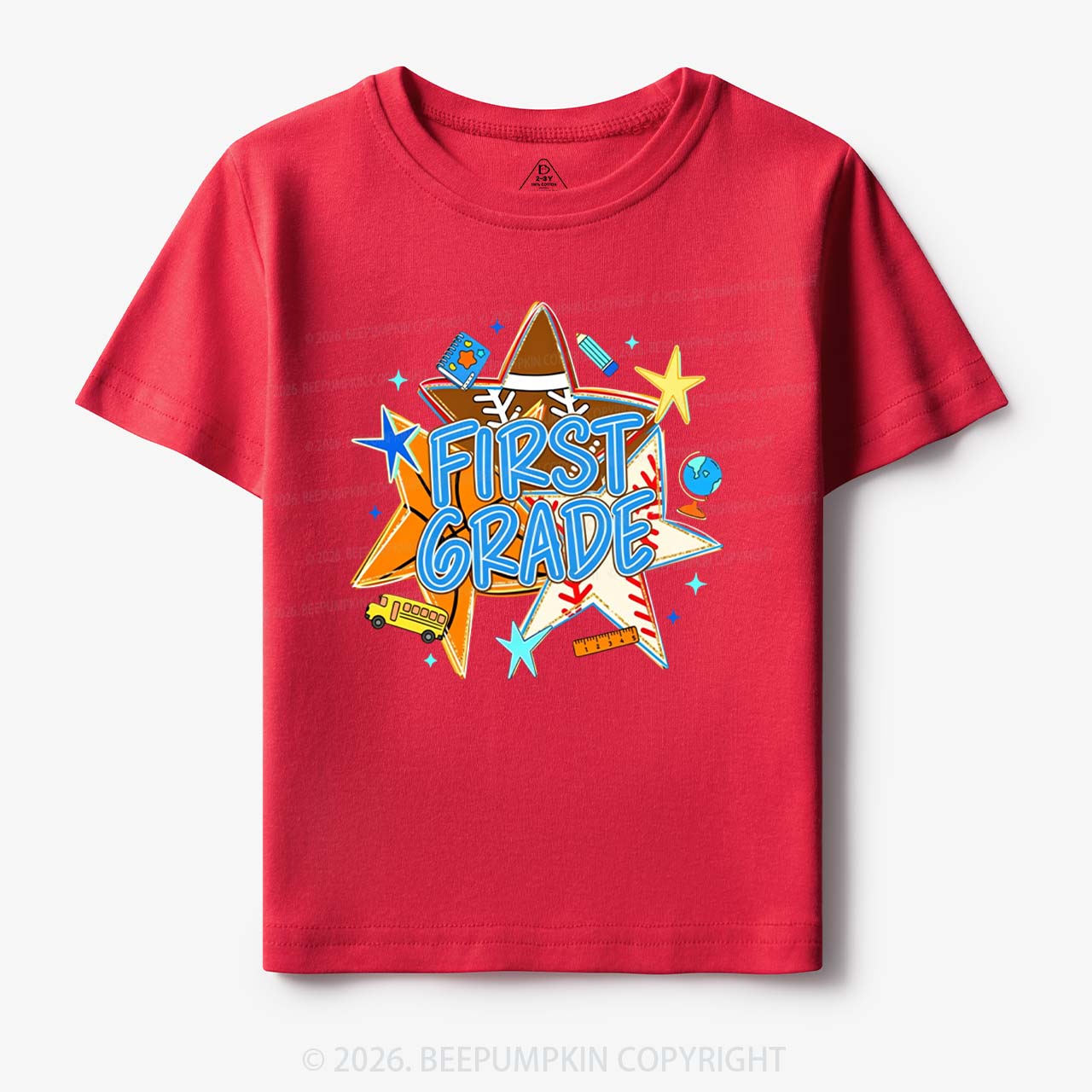 Personalized Baseball Basketball Stars Back to School Toddler&Kid's Tees