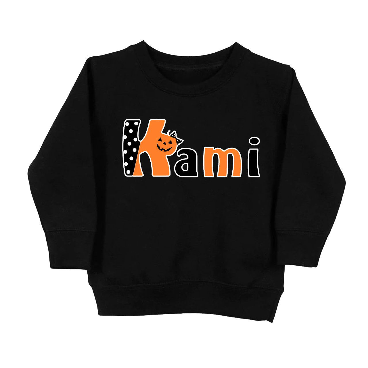 Personalized Halloween Pumpkin Letters Kids Sweatshirt