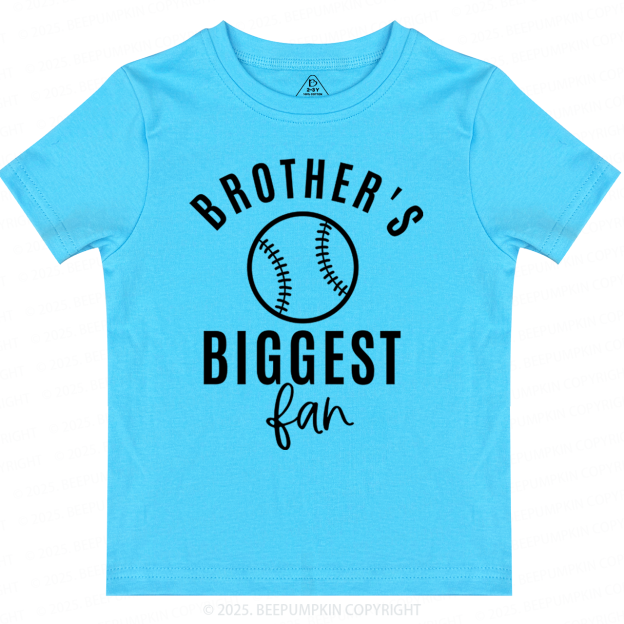 Brother's Biggest Fan Baseball Toddler Shirt