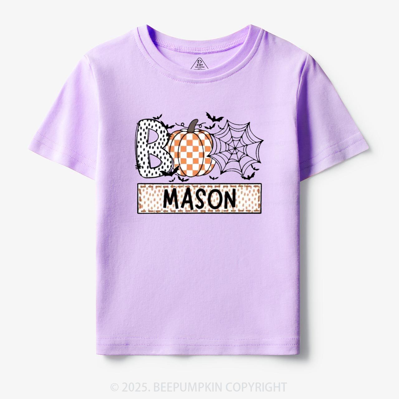 Personalized Name Halloween Trick or Treat Toddler & Kid's Tees Beepumpkin