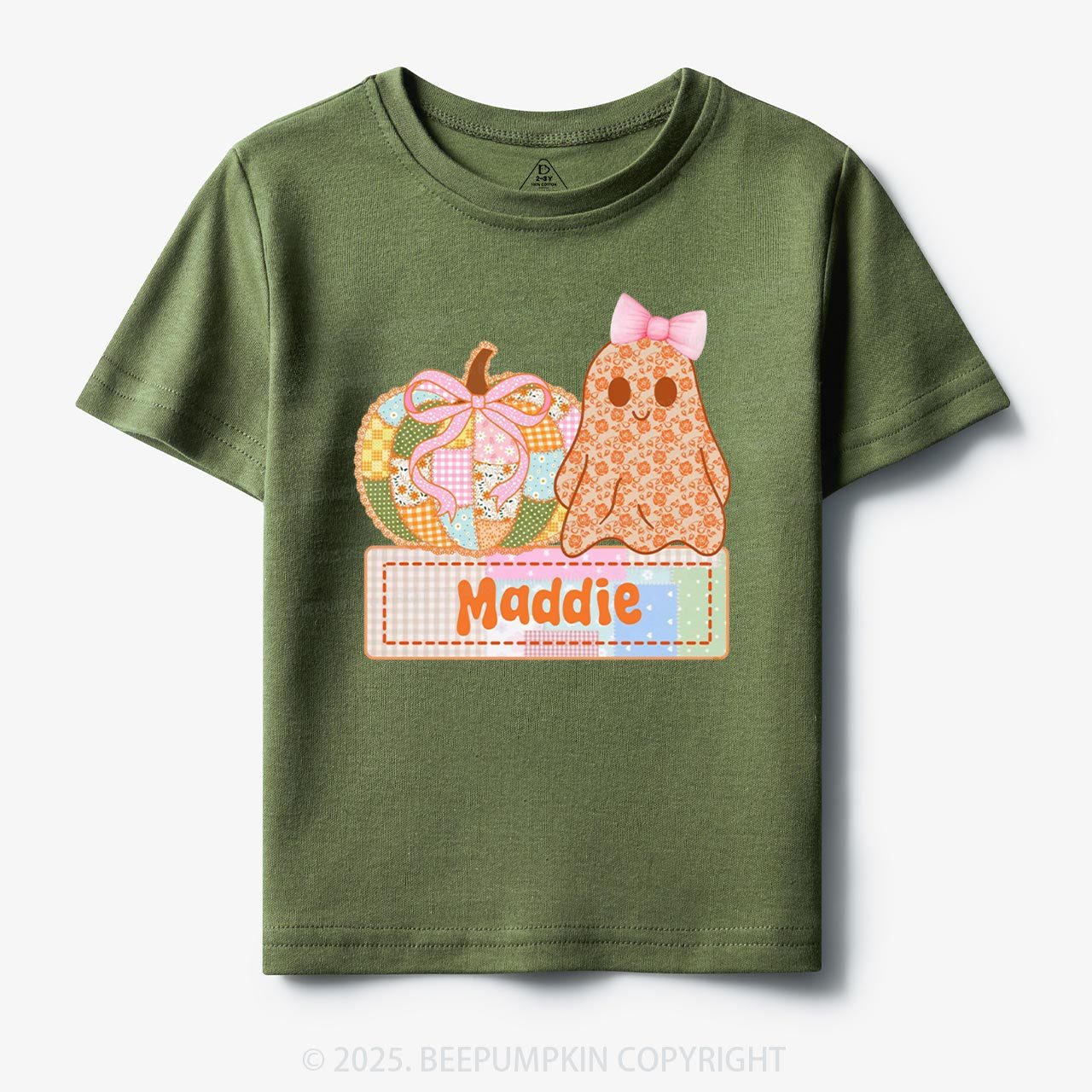 Personalized Pumpkin & Pretty Ghost Toddler&Kid's Tees Beepumpkin