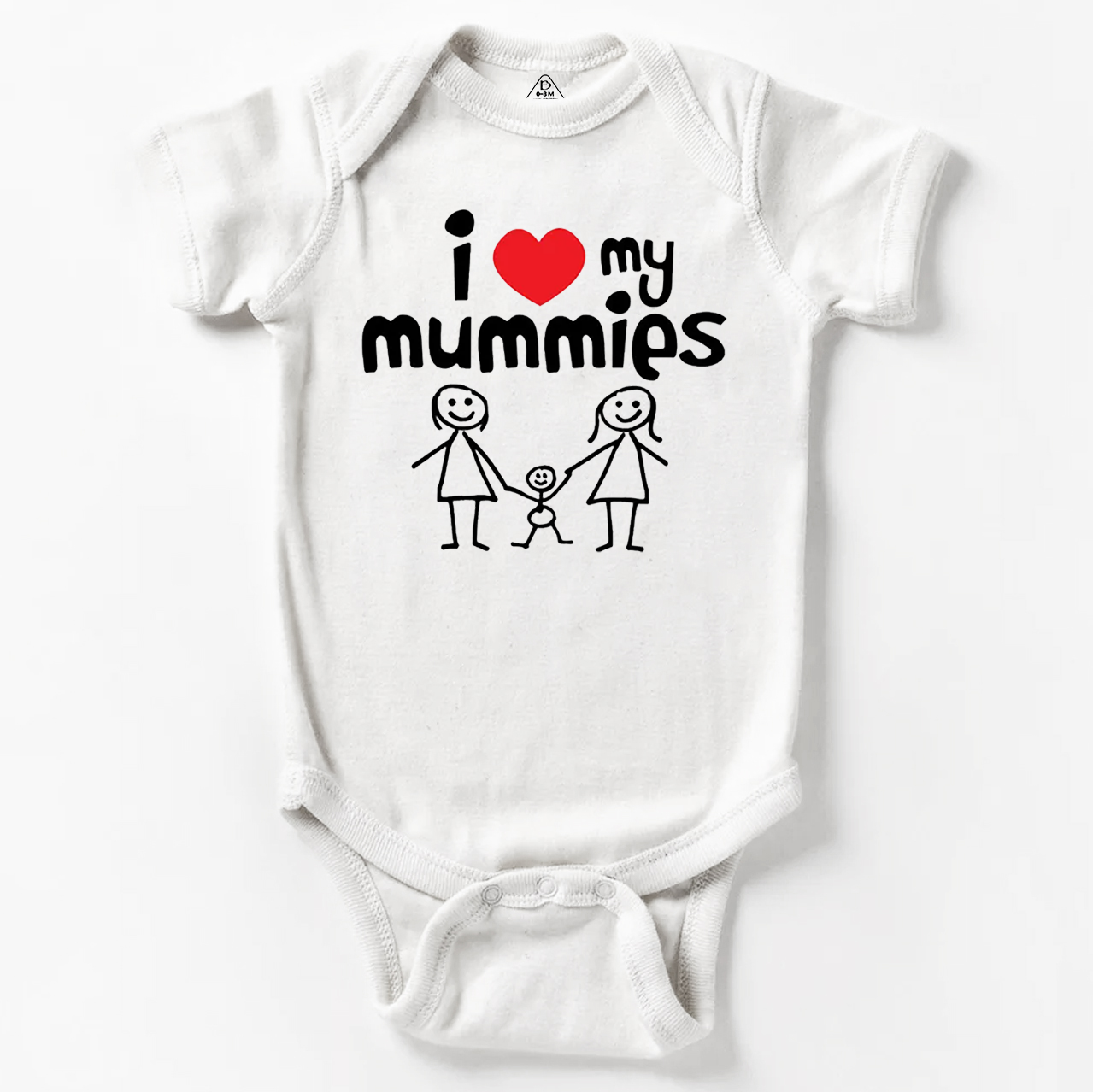 I Heart My Mummies LGBTQ Bodysuit Beepumpkin