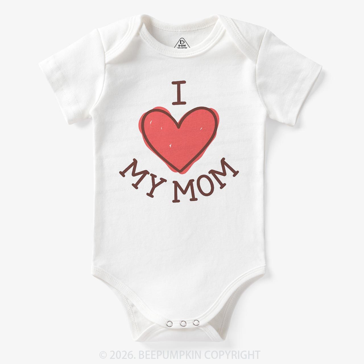 I Love My Mom Lovely Baby Bodysuit