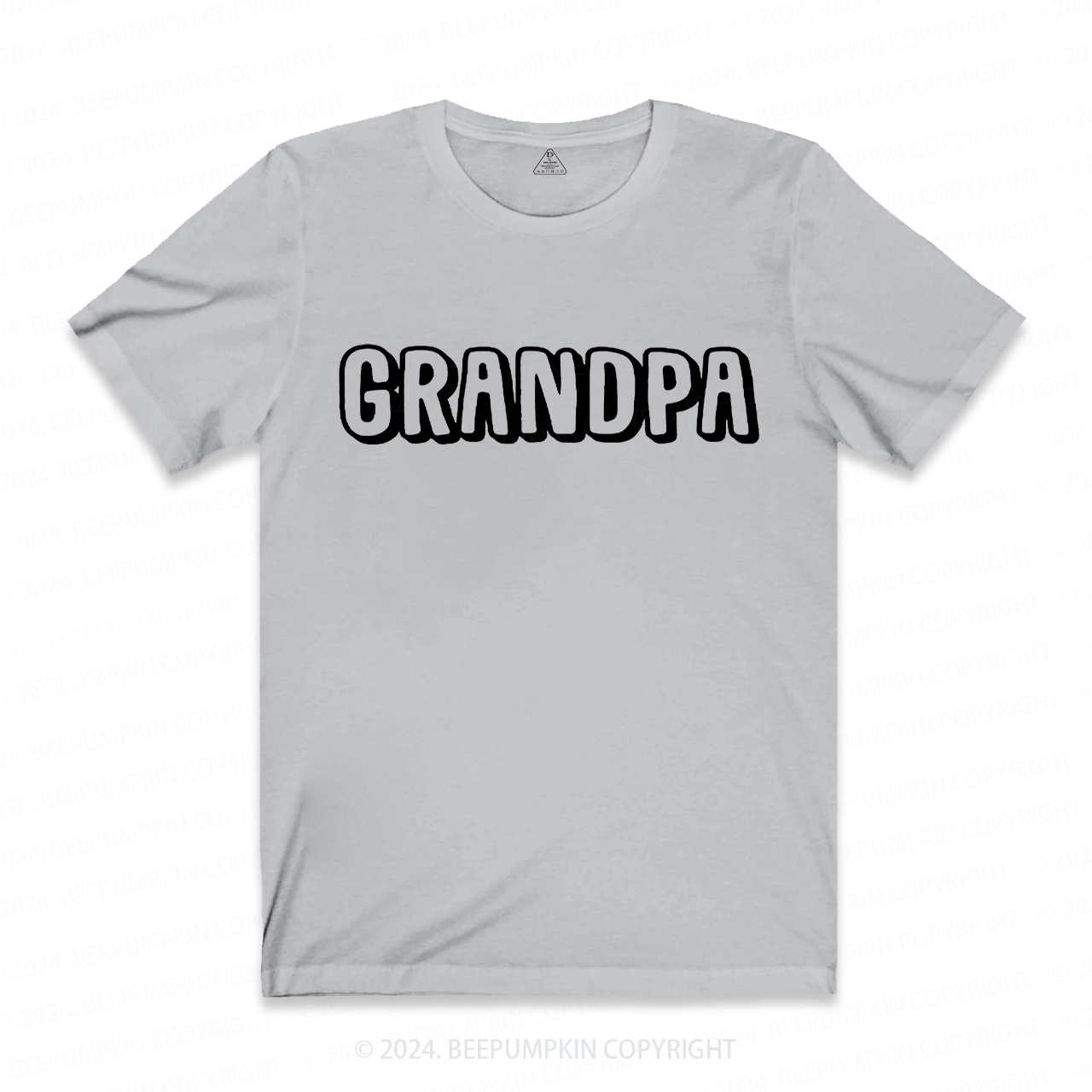 Grandpa Letter Grandparents T-shirt