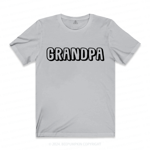 Grandpa Letter Grandparents T-shirt