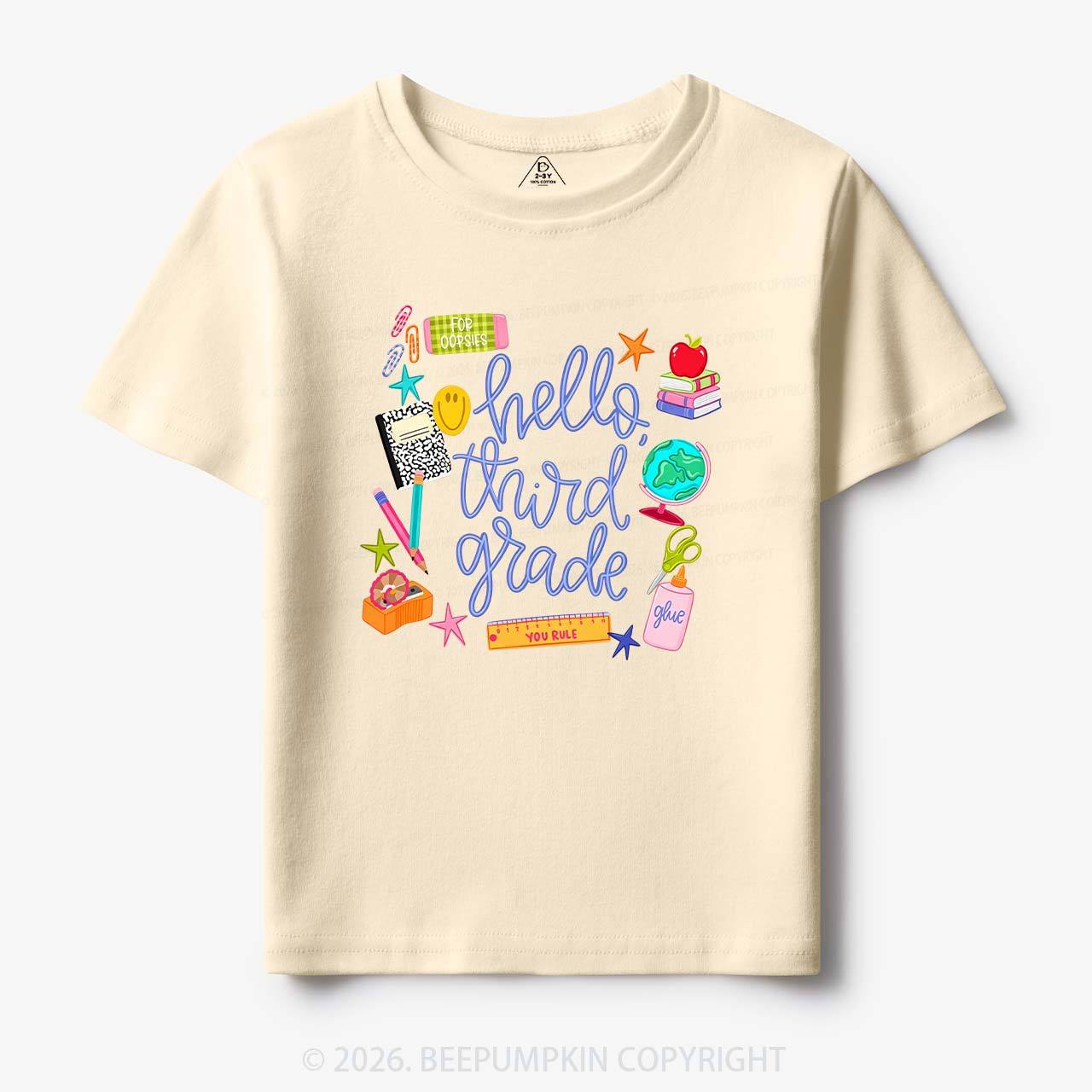 Personalized Cute Hello Grade Toddler&Kid's Tees